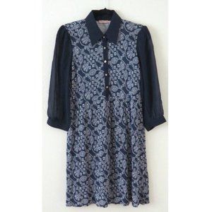 * Juicy Couture Blue Long Sleeve Button Front Dress